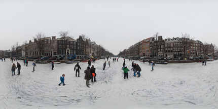 virtuele tour amsterdam keizersgracht schaatsen